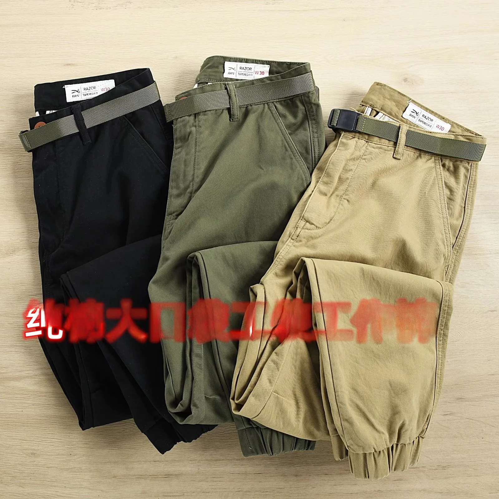 

Свободные рабочие брюки с прямыми штанинами American Sle для мужчин, повседневные брюки-карго на открытом воздухе на строительной площадке с несколькими цветами