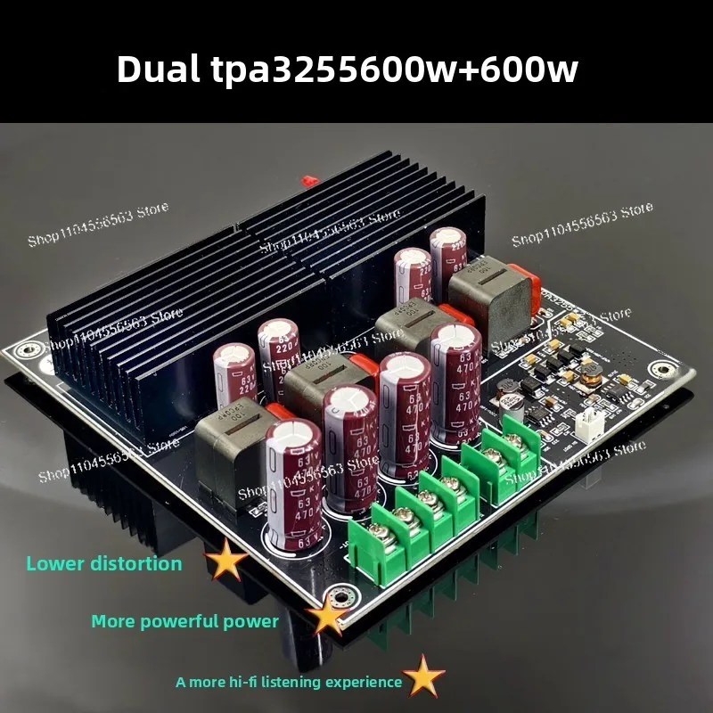 SAMP-200 Dual-Core TPA3255 Hi-Fi 2-Channel Amplifier Board 600W+600W New Energy-Saving Version