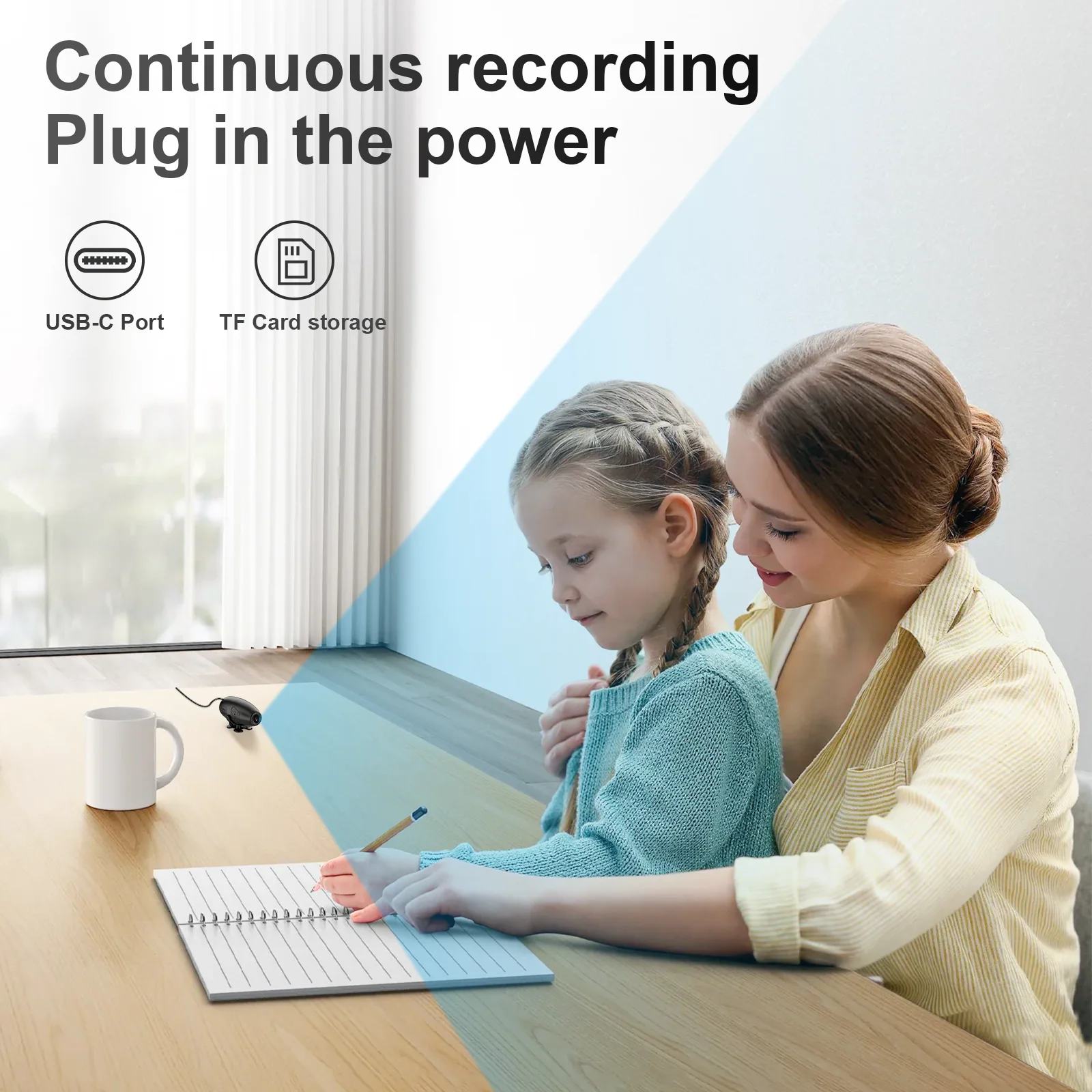 كاميرات مراقبة صغيرة واي فاي الأمن مراقبة عن بعد كاميرات الفيديو HD 1080P تسجيل الفيديو كاميرا مراقبة ذكية للمنزل