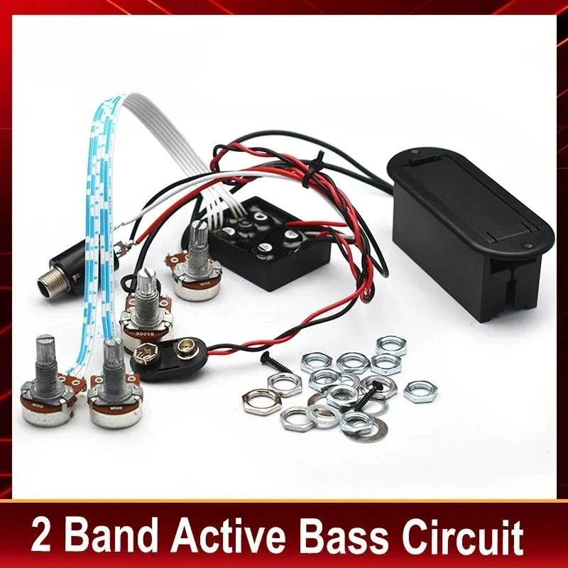 Best Offer 2 Band Pre-wired Active Bass Circuit Active EQ Equalizer Electric Bass Preamp Circuit