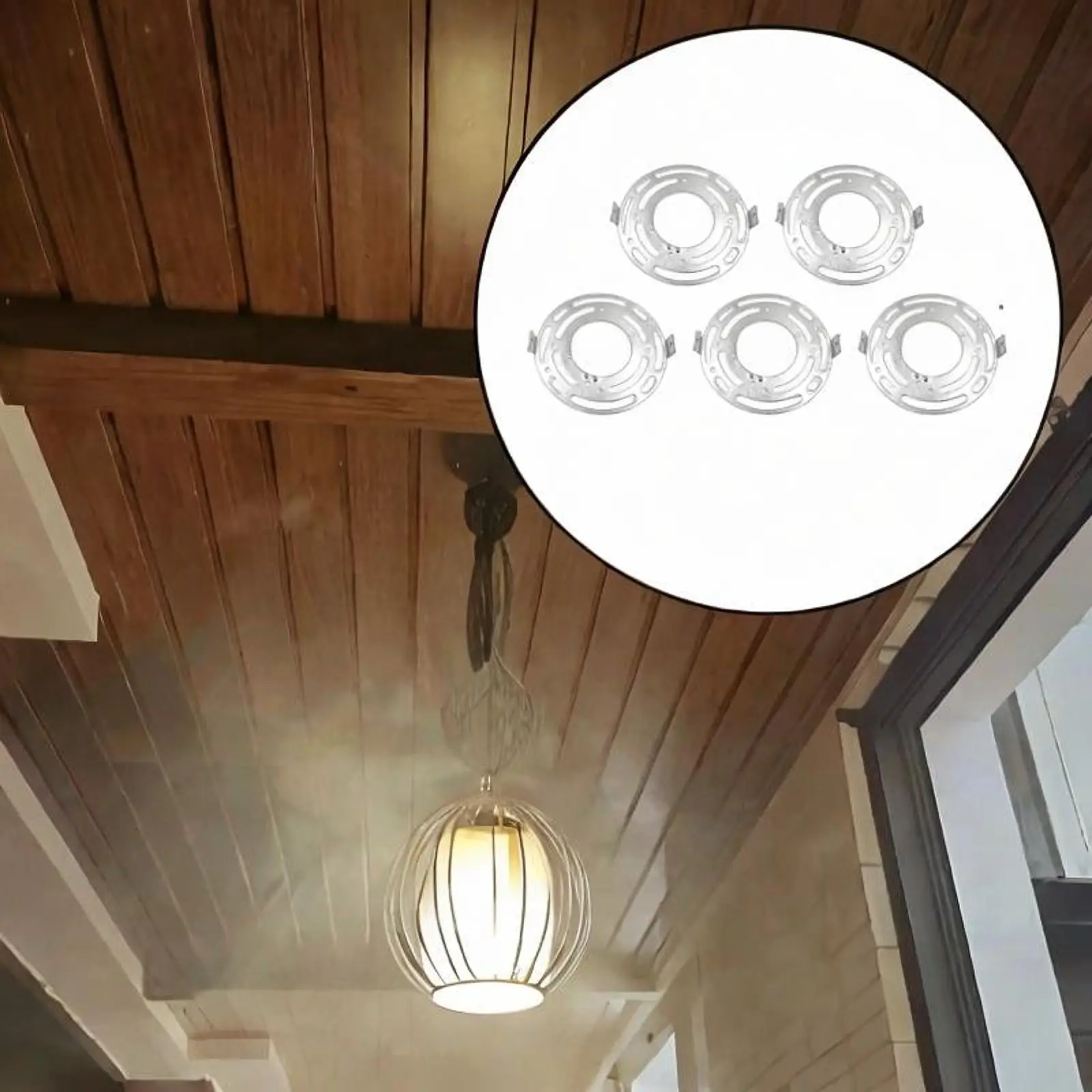 Set of 5 Fixtures for Light Fixture, Round Bar, Light and, for Pendant
