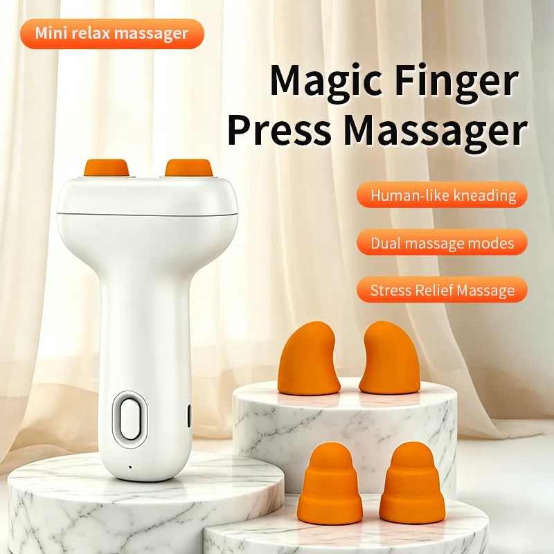 Mini Finger Pressure Massager Multi Functional Shoulder and Neck Rubbing Massager for Joint Points
