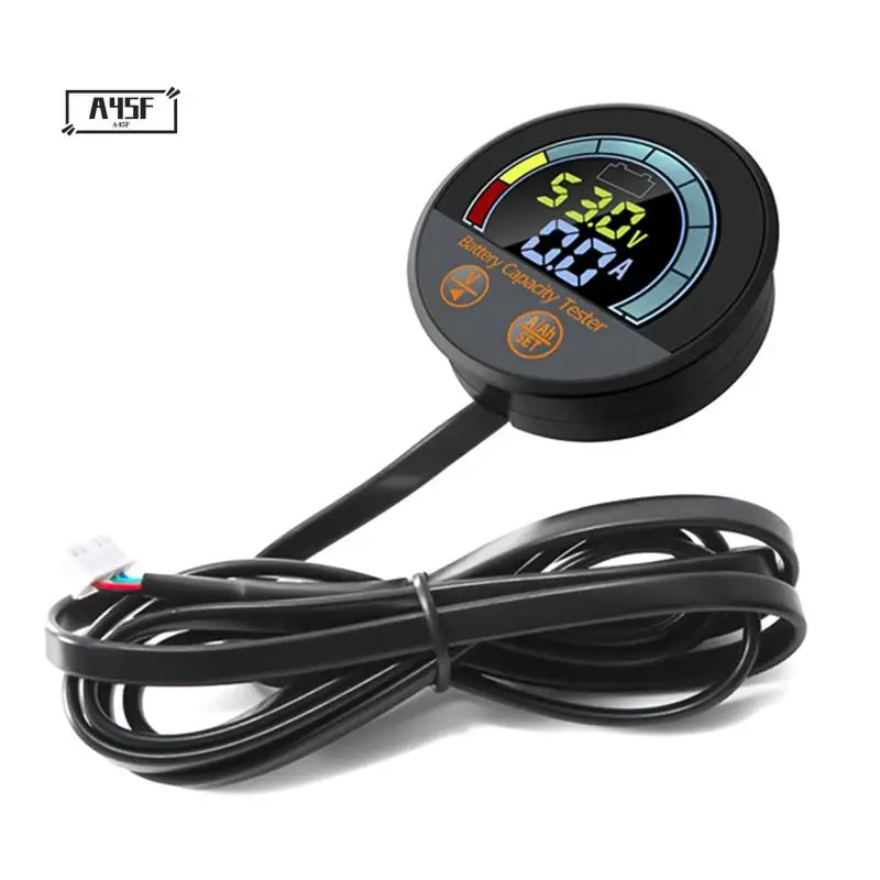

A45F-DC 8V-100V Battery Monitor With Shunt Voltage Current Capacity Tester RV Auto Battery Meter Coulomb Meter Handlebar