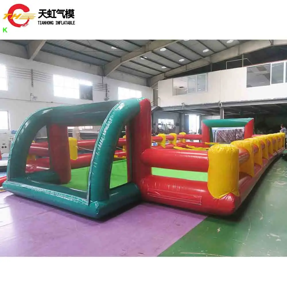 ملعب كرة قدم تجاري قابل للنفخ مع أرضية قابلة للنفخ لعبة كرة القدم الرياضية للأطفال والكبار