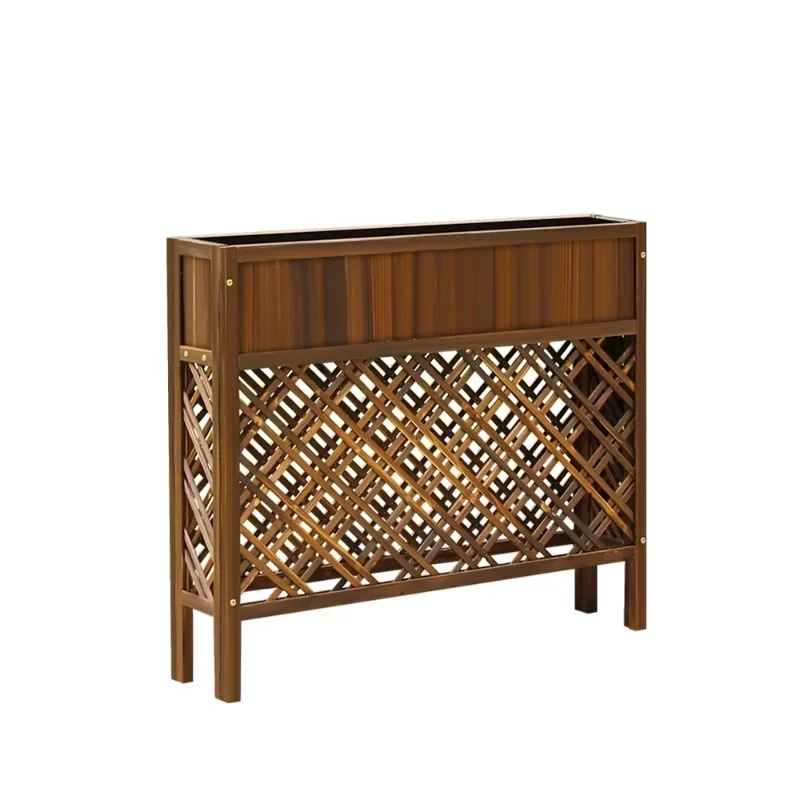 

Antiseptic wood fence flower stand box outdoor courtyard coffee restaurant partition catering