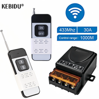 433Mhz Wireless Remote Control Switch DC 12V 24V 30A High Power Relay Receiver 1000 Meters Remote ON OFF for Electric Device