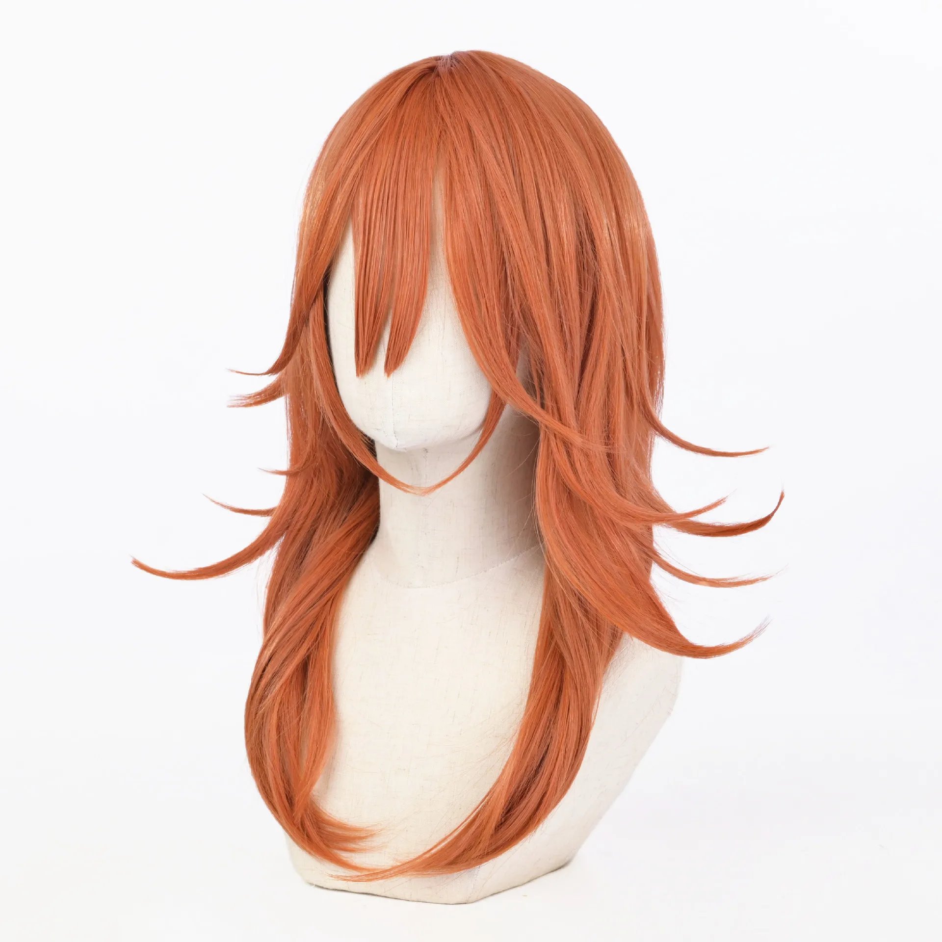 チェンソーマン/デビルマン エンジェルアンドデビル コスプレウィッグ 特殊カラー グラデーションレイヤード わずかにカールして上向きのスタイル