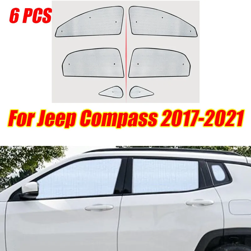 

Для Jeep Compass 2017-2021 боковые окна солнцезащитный козырек 6 шт.