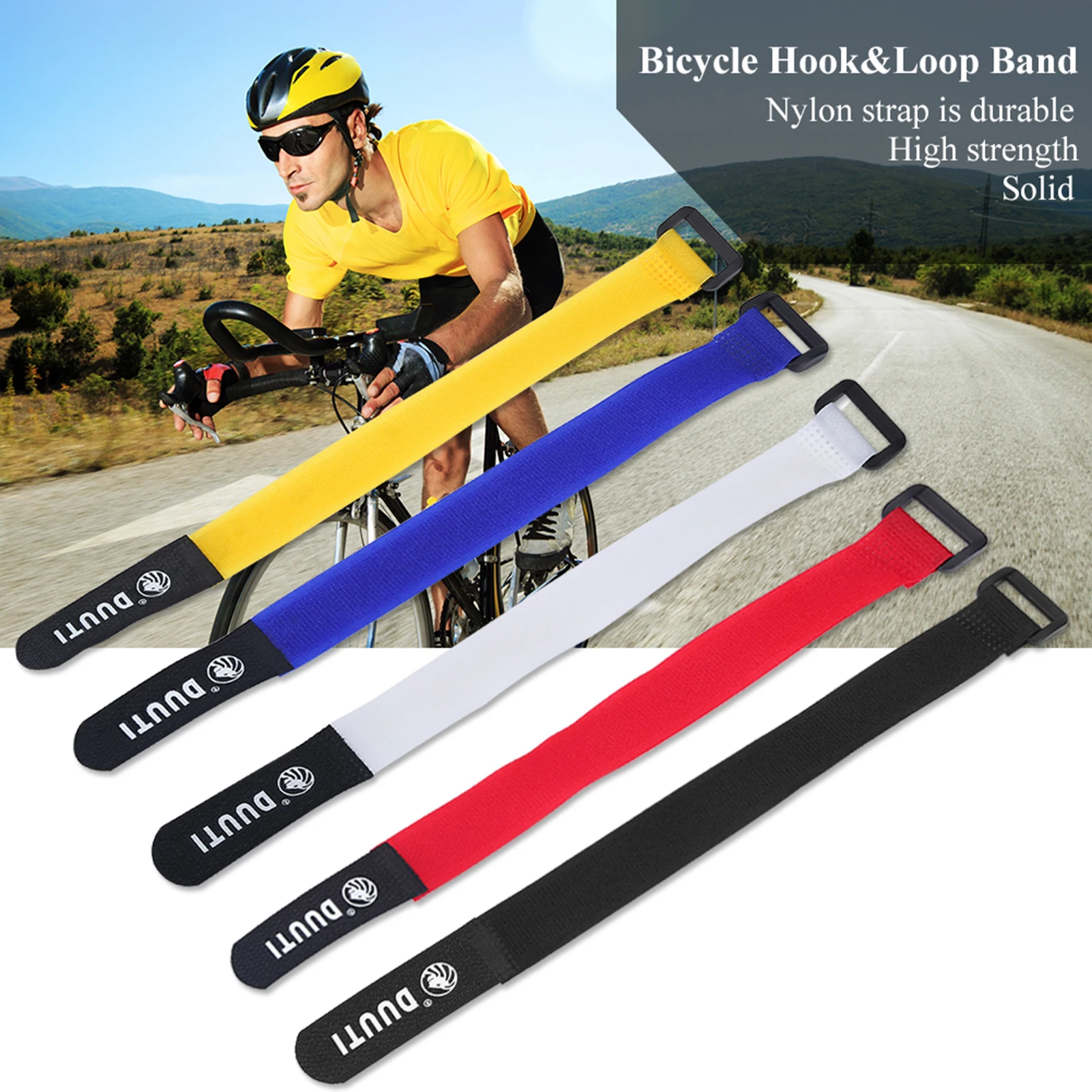 DUUTI 25cm Bicycle Straps Spor - Cable Velcro Strap 评论和价格