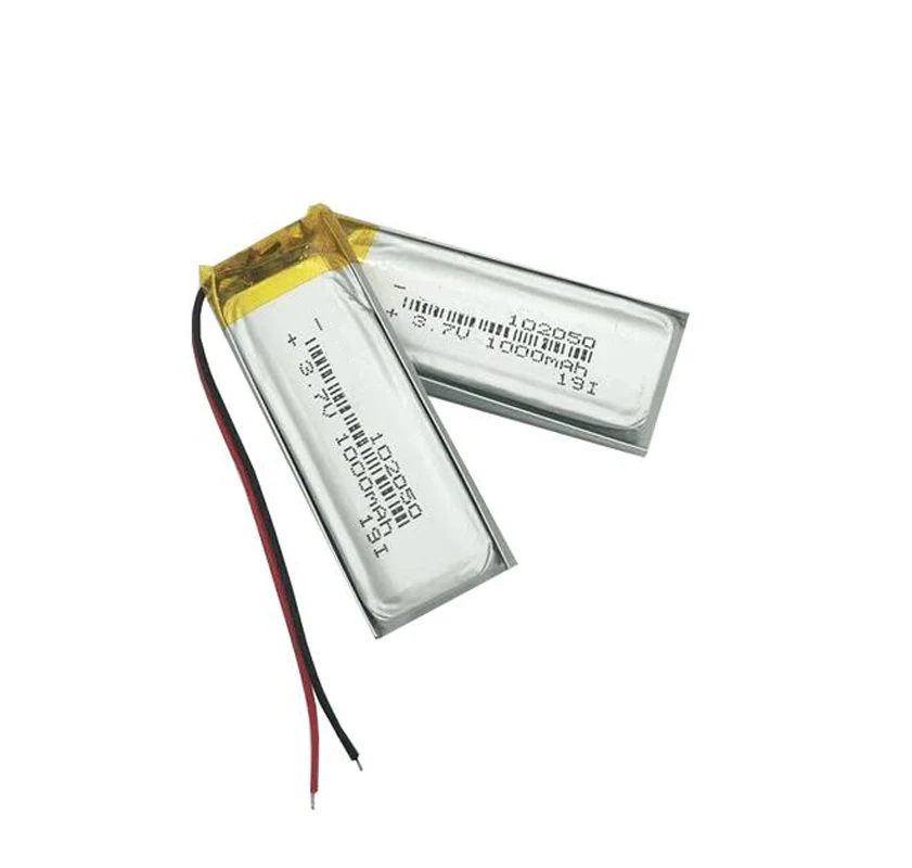 

10x 3.7V 1000mah Rechargeable Lithium Polymer Battery 102050 for Car Recorder Bluetooth Speaker Wireless Microphone Batteries