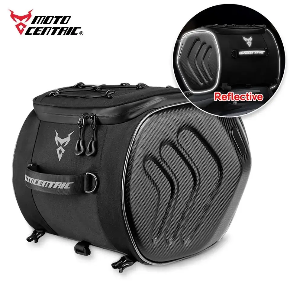 

Motocentric Waterproof Motorcycle Helmet Bag Motorcyclist Rear Seat Bag Front Tool Kit Bag Off-road Scooter Curved Beam Portable