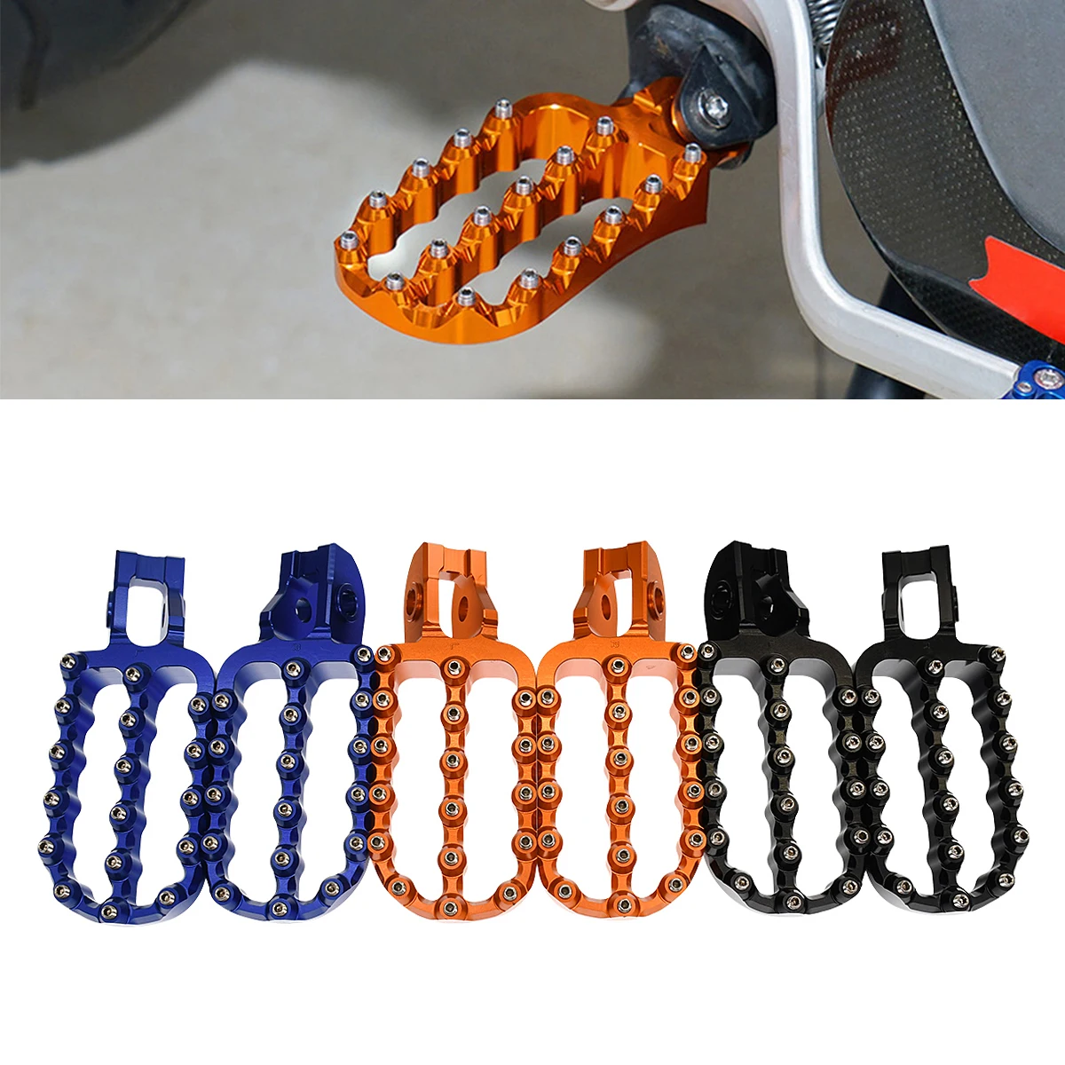 

150mm Forged Footrest Footpeg Foot Pegs For KTM 125 250 300 350 400 450 500 EXC EXCF 2017-2023 XC XCF SX SXF 2017-2023