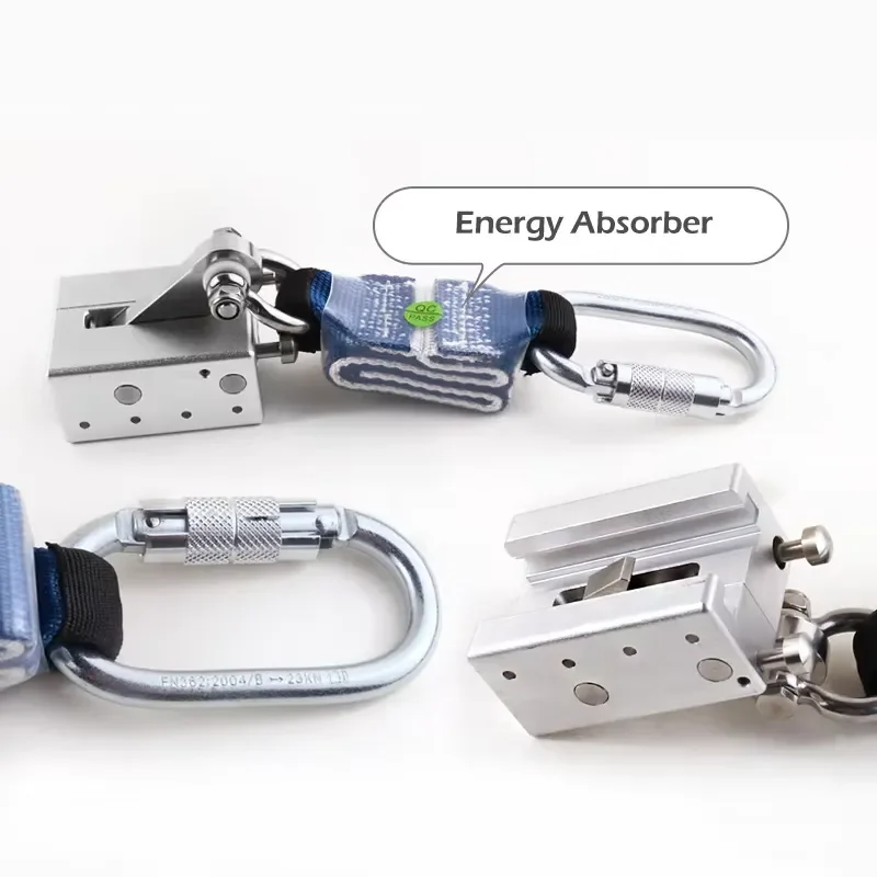 Fall Arrest System Safety Vertical Lifeline Anti-falling Wind Power Sliding Block Outer Rail Track Anti-Fall