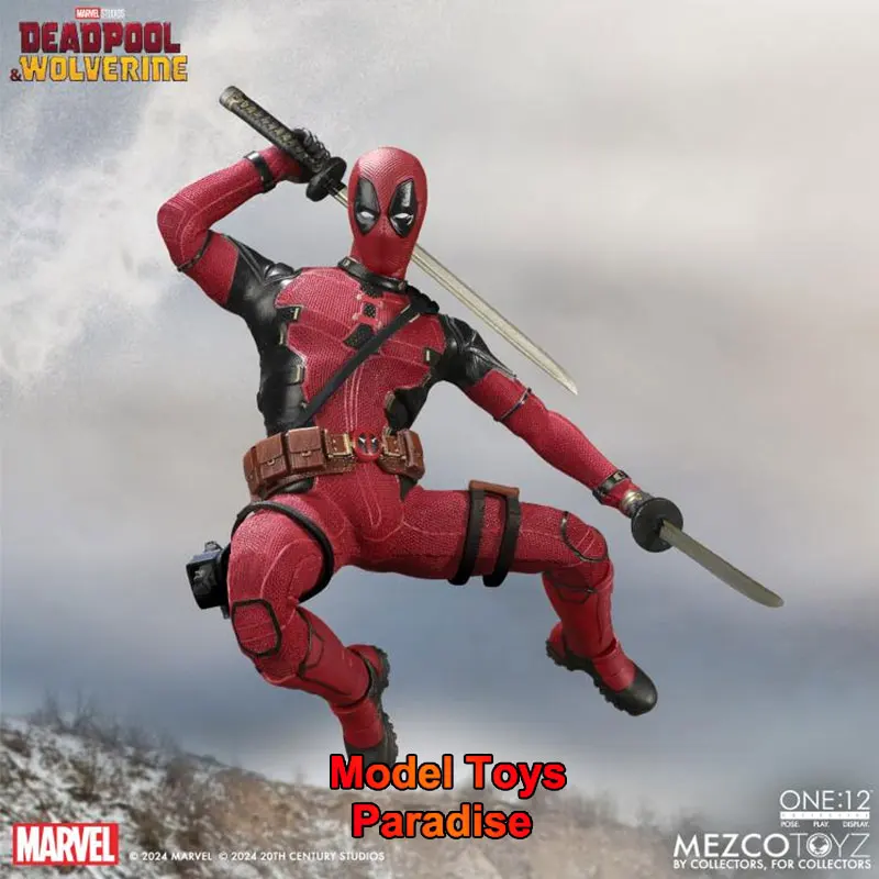 Original Mezco 1/12 Man Soldier Deadpool Film Version Anti-hero Full Set 6inch Collectible Action Figure Model