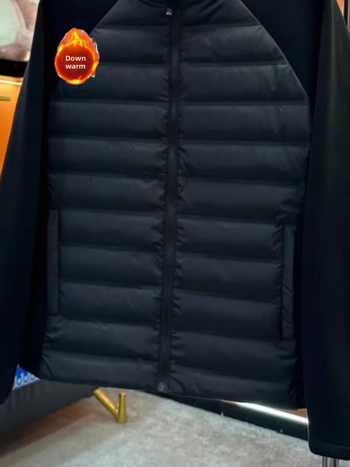 

Новинка зимы 2024, мужская лоскутная куртка с воротником-стойкой, хлопковая теплая модная универсальная простая куртка Haome Trendy Sle Youth 2)