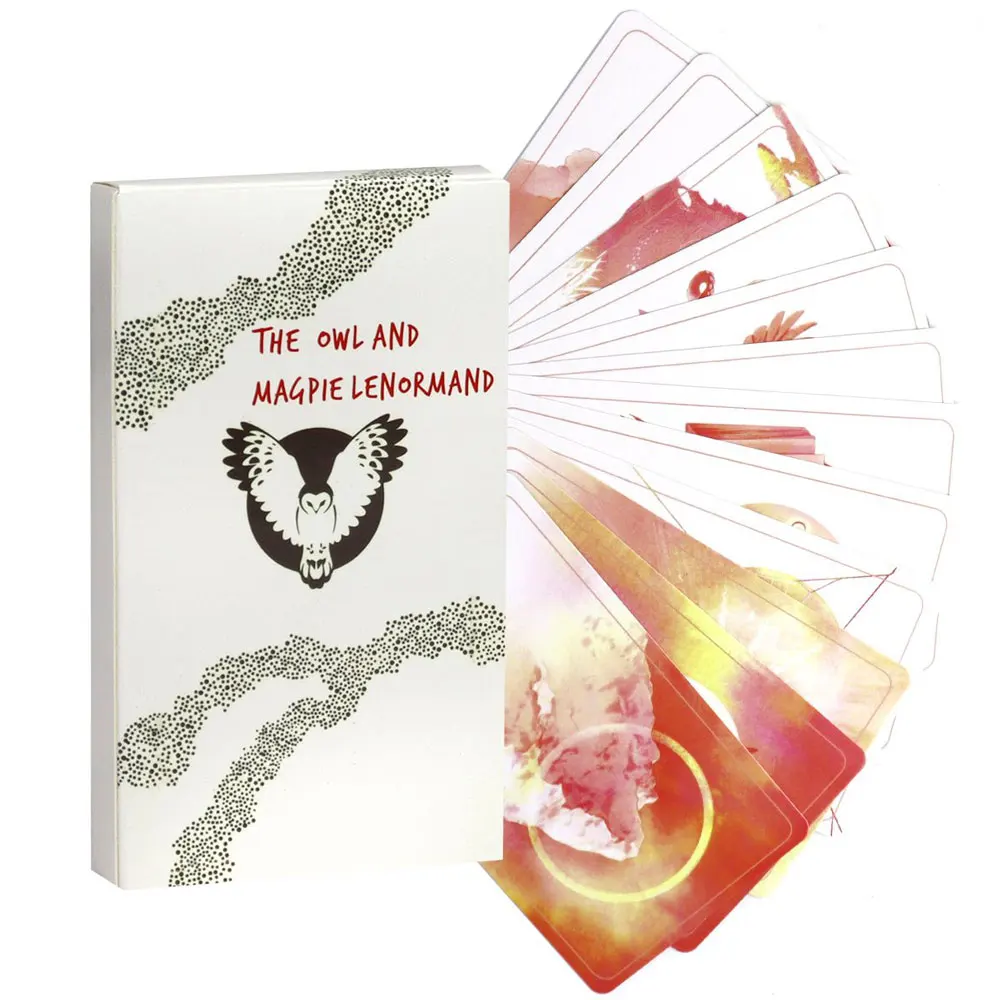 

Hot Selling The Owl And Magpie Tarot Leisure Entertainment Card Family Gathering Divination Deck Tarot Board Playing Card Game