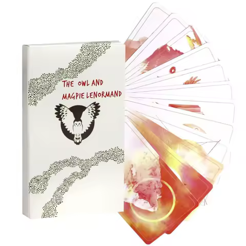 Hot Selling The Owl And Magpie Tarot Leisure Entertainment Card Family Gathering Divination Deck Tarot Board Playing Card Game