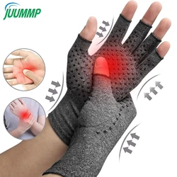 1Pair Arthritis Compression Gloves, Anti-Slip Glue dot Gloves for Work, Compression Gloves for Carpal Tunnel Pain, for Women/Men