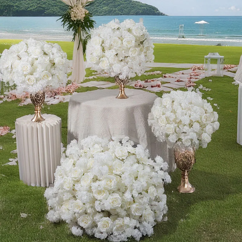 

High Aesthetic New 80CM Flower Balls Oversized Design Stun At Weddings with Table Vase Candleholder Decor