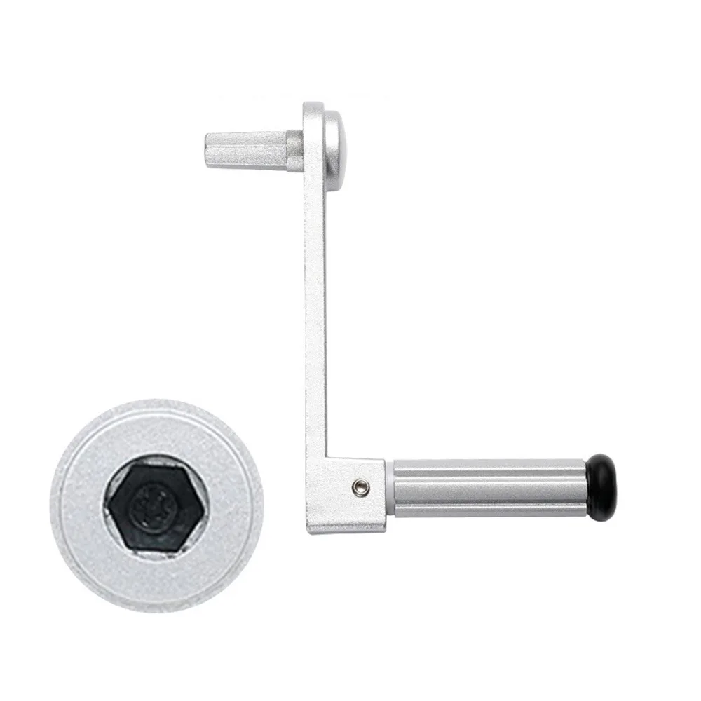 Collapsible Lifting Clothes Drying Rack Handle Universal Foldable Hanging Lift Metal Winch Handles Aluminum Alloy