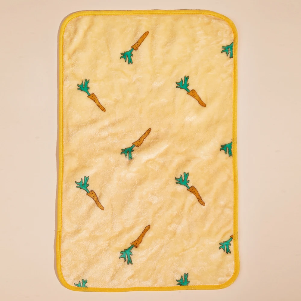 Winter Warm Pet Blanket Fluffy Soft Cozy Dog Bed Mat For Small Medium Dogs Cat Cute Carrot Print Puppy Sofa Mat Yorkie Supplies view 3