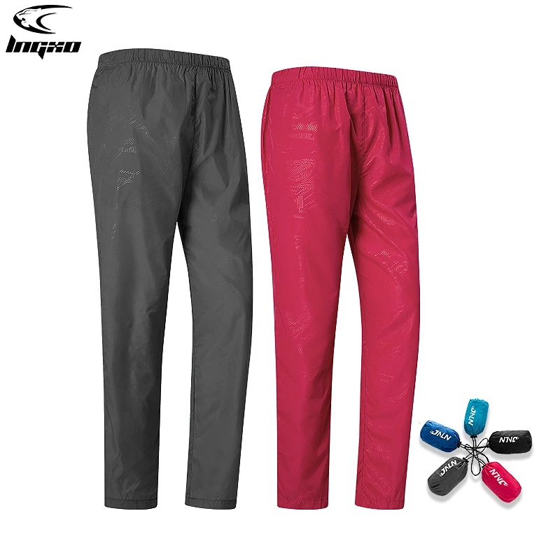 LNGXO Women Men Camping Pants Trekking Climbing Hiking Waterproof Pants Unisex Sports Quick Dry Mountain Rain Trousers Anti-UV