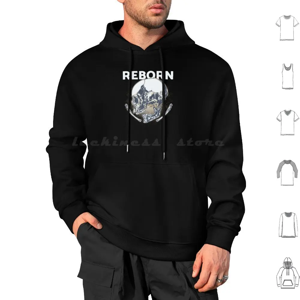 Reborn Life Hoodies Long Sleeve Dnd And Rpg D D Dice D20 Gaming Nerd Dm Master Fantasy Rpg Geek Tabletop Ttrpg Game