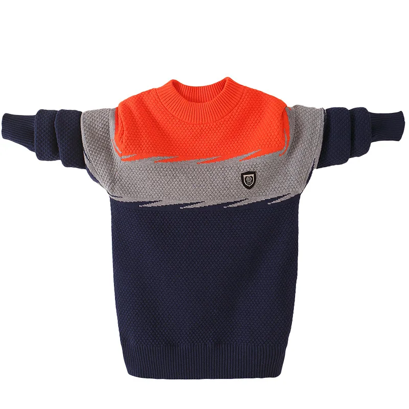 

Winter children's Sweater Cotton products clothing Boy's Sweater O-Neck pullover Sweater winter Keep warm Kids clothes