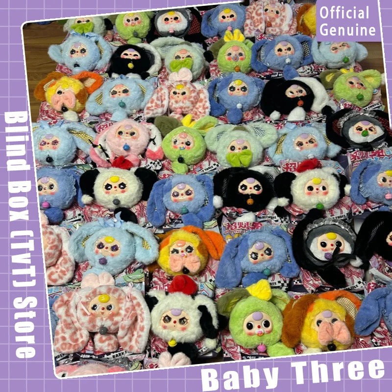 

Genuine Baby Three Lucky Bunny Zipper Bag Series Blind Box Bring Good Luck Cute Collection Desktop Ornament Fashion Trend Gift