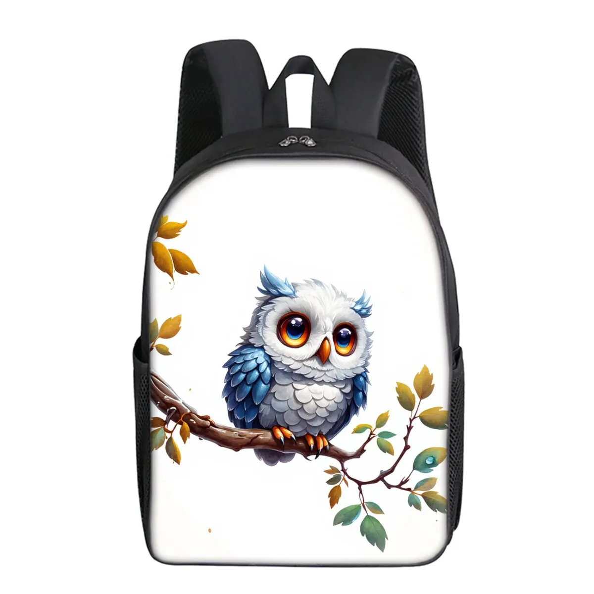 

Animal Owl Sloth Spotted Deer Single Layer Backpack for Boy and Girls Best Gifts 2D Flat Cartoon School Bags for Children