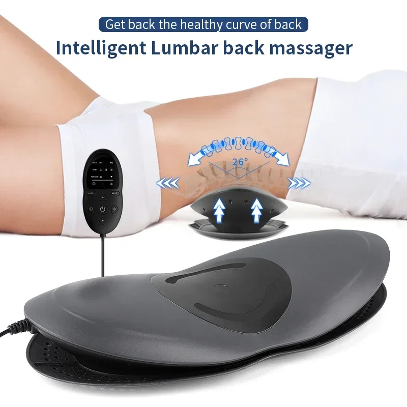 In stock Percussion Pain Relief Electric Lower Back Support Massage Lumbar Waist Vibration Massager