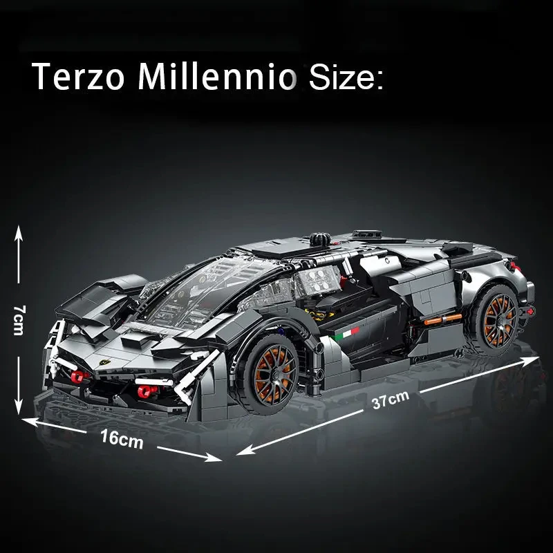 1512PCS Technical Sport Car Lamborghinis Building Blocks Expert Famous Racing Vehicle MOC Assemble Bricks Toys For Boy Kid Gifts