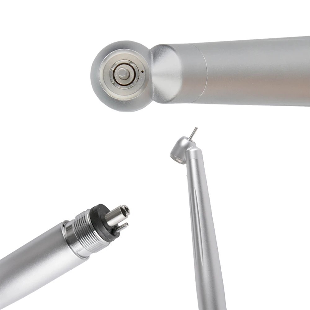 Dentist Dental 45 Degree High Speed Turbine Handpiece With E-Generator LED Light 4 Hole/ 2 Hole