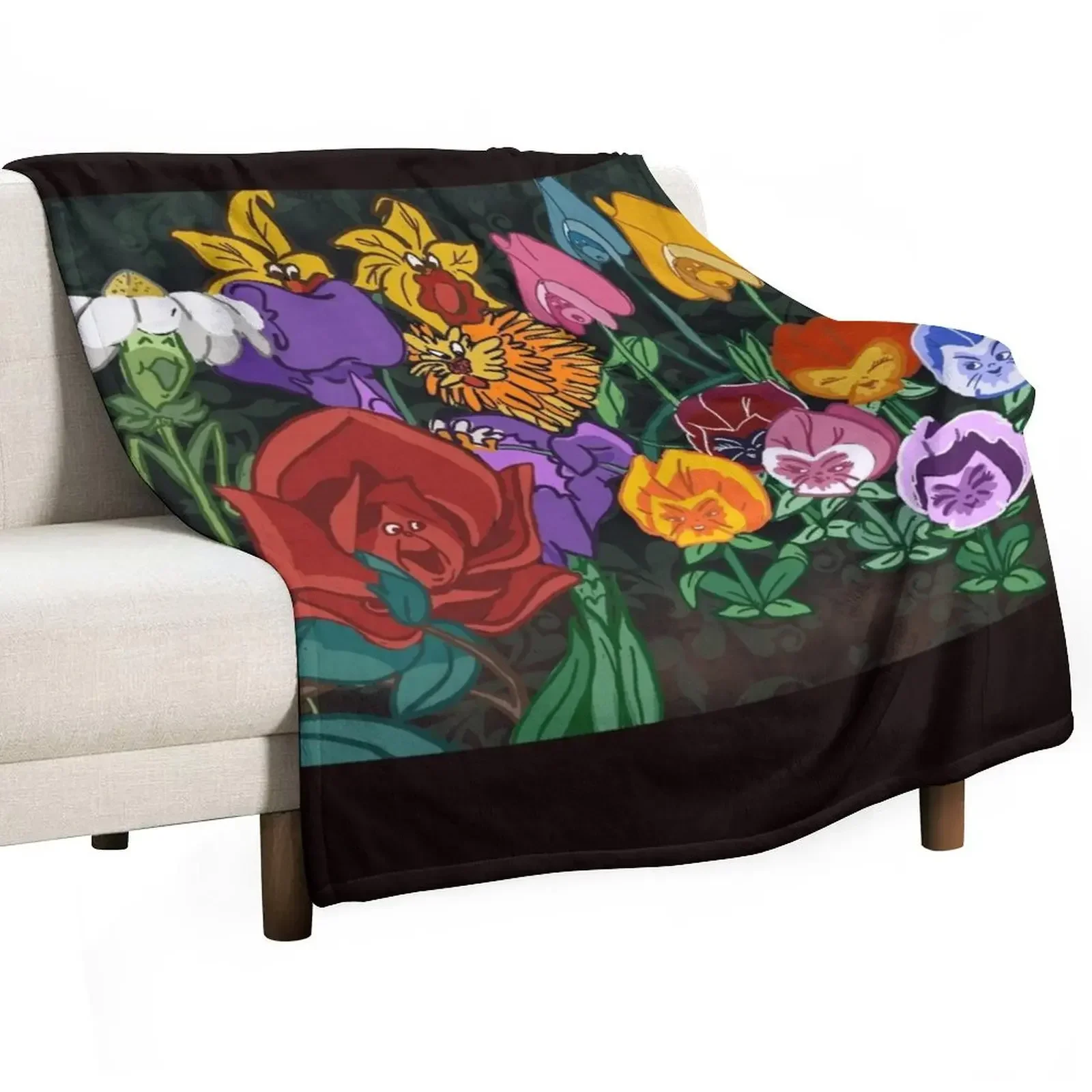 Lively Garden Throw Blanket Cozy Throw Blanket Birthday Gift for Him Her