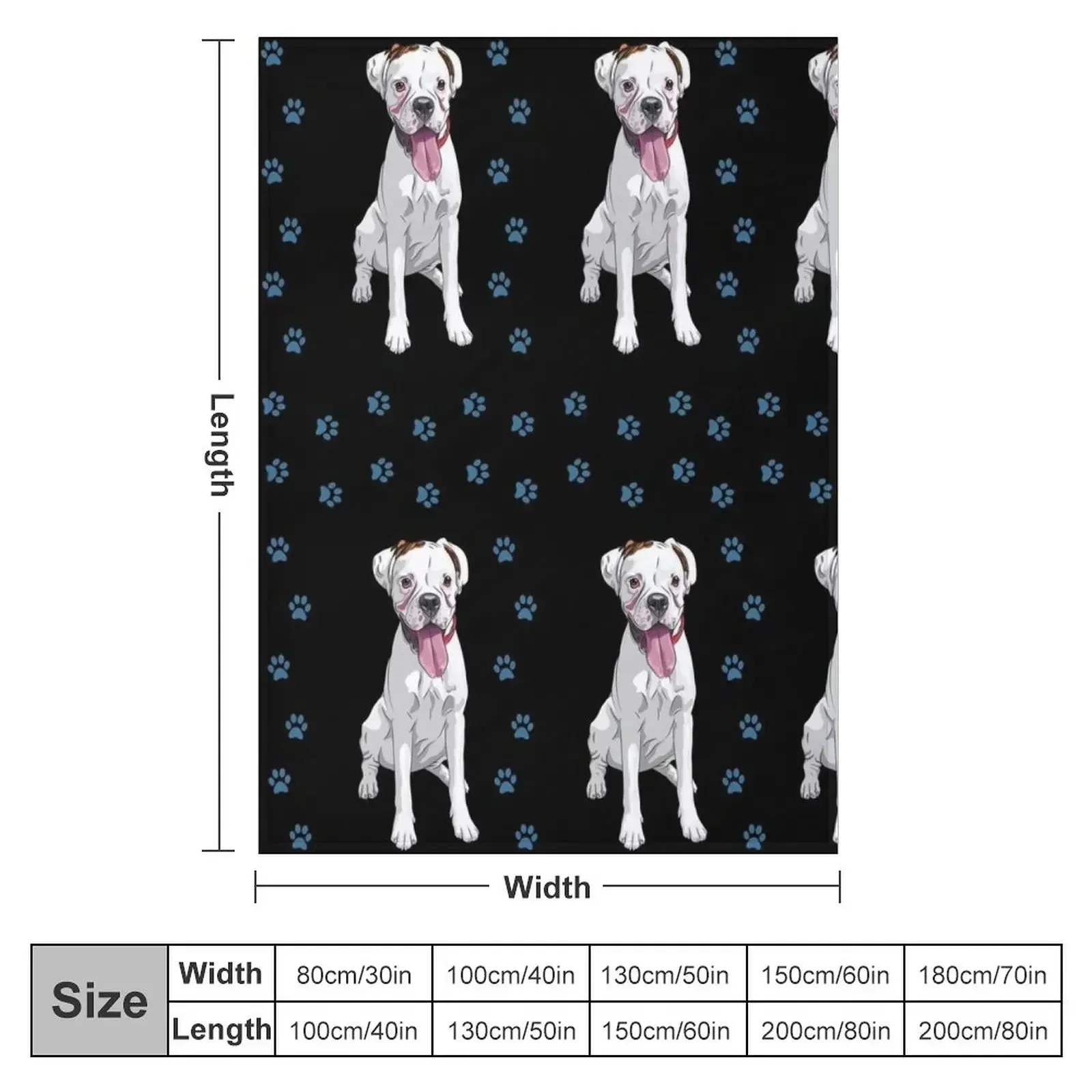 White boxer dog cute pattern Throw Blanket Polar Sofa Throw anime Bed covers Blankets