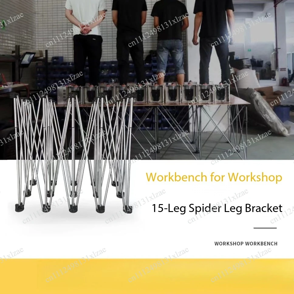 Rapid Expansion Portable Workbench - Foldable Saw Frame Support with Stainless Steel Spider Legs for Workshop