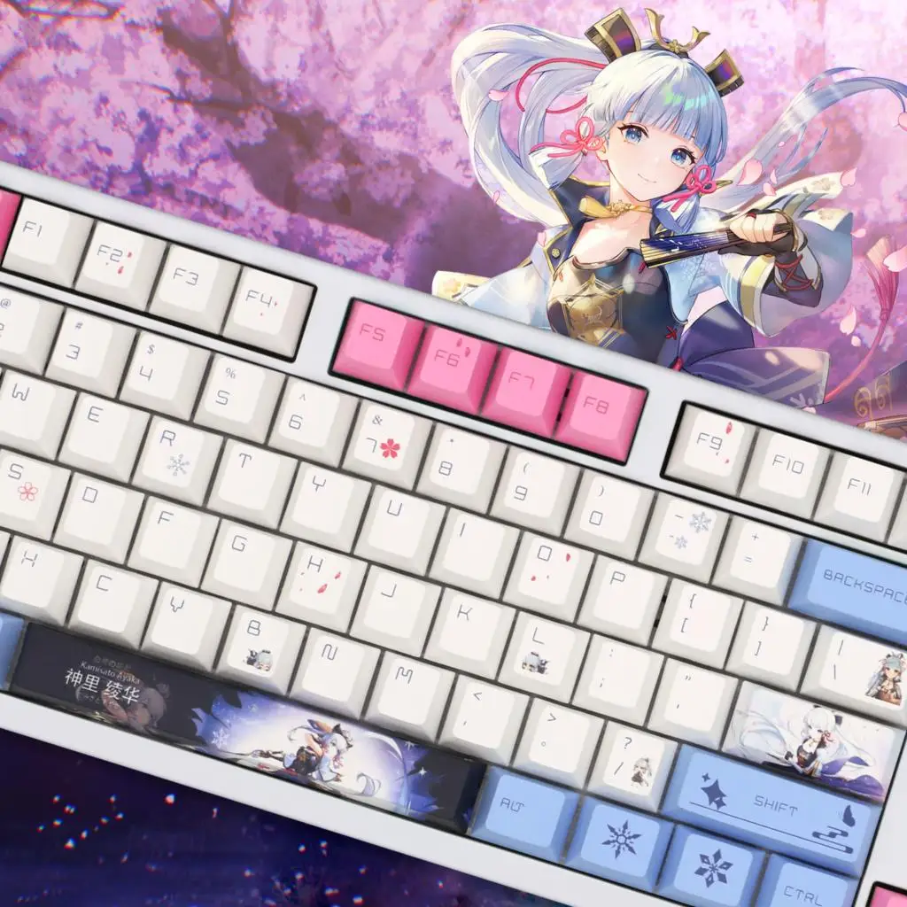 CHERRY G80-3000S TKL Genshin Impact Kamisato Ayaka Limited Edition RGB light cherry MX switch wired Mechanical Keyboard