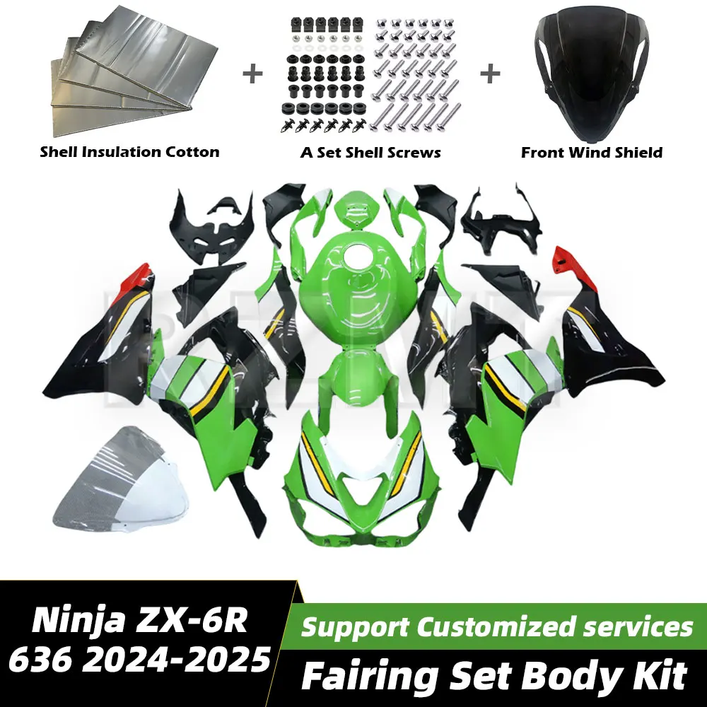 

For Kawasaki Ninja ZX-6R 636 2024-2025 Motorcycle Fairing Set Plastic Accessories Shell Bodywork Full Fairing Kits Set 2004c