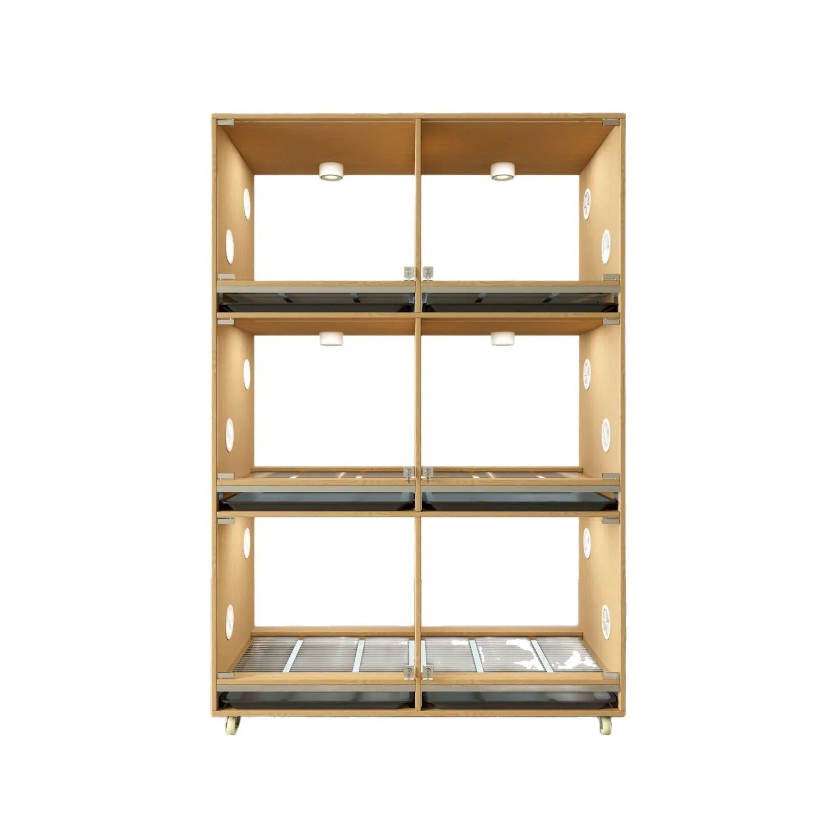 

Dog cage, solid wood, display case, foster care, with tray, toilet, villa