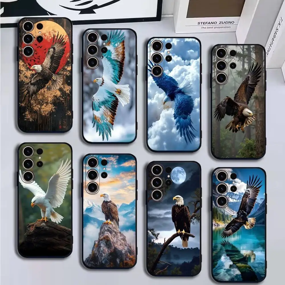 

Eagle Hawk Falcon Phone Case For SamsungS25,24,21,22,23,30,Ultra,20,Plus,Fe,Lite,Note,10,9,Soft Black Cover