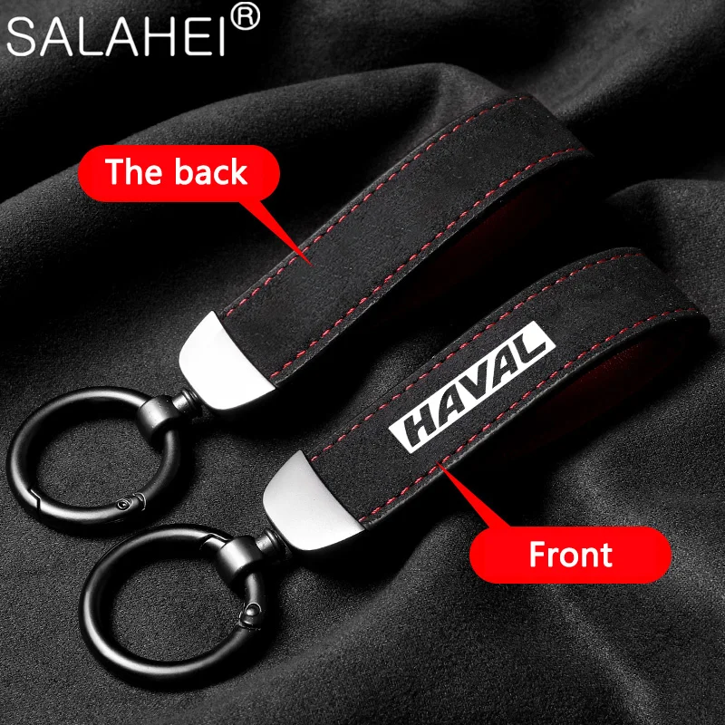

Car Key Chain Ring Metal Leather Keychain Universal Auto Keyring Accessories For Haval H9 F7x F7 H5 H4 H6 Jolion F5 M6 H7 H2S