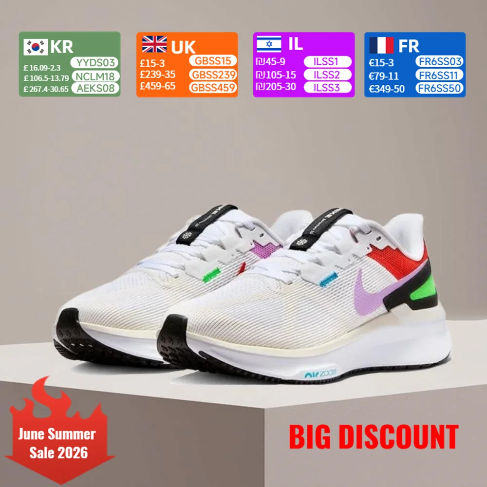 Zapatillas para correr Nike Zoom Structure 25 para hombre, de caña baja, cómodas, clásicas, versátiles, antideslizantes y duraderas - FV4867-100