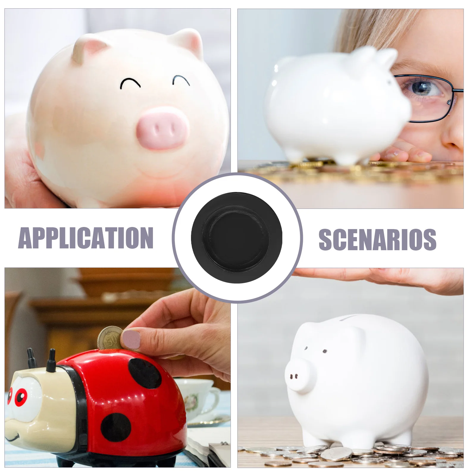 20 Pcs Round Rubber Stopper Piggy Banks for Adults Hole Plugs Air Supplies Bottom Cover Stoppers Child