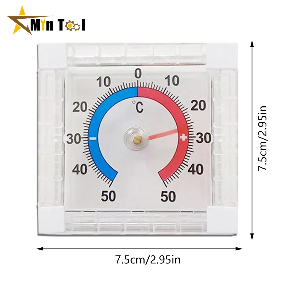 Self Adhesive Round High Accuracy Thermometer For Window Indoor Outdoor Wall Greenhouse Garden Home Kitchen Tools