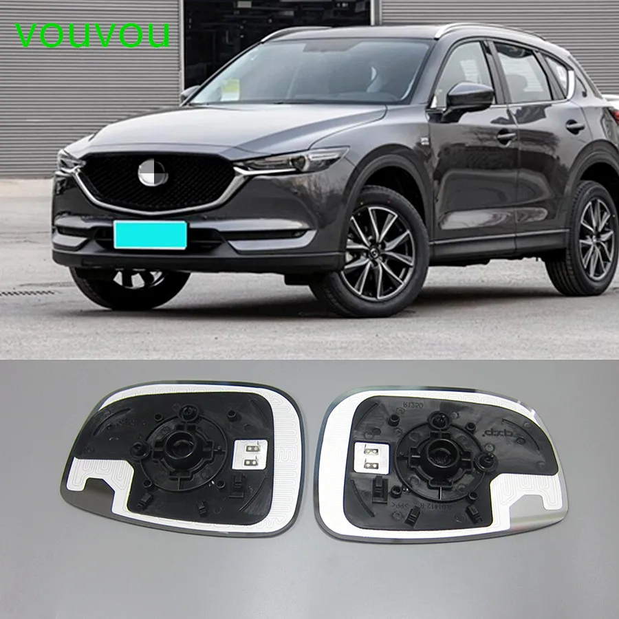 Car accessories 69-1G7 body door mirror glass with heated function for Mazda CX-5 2017-2021 KF CX-8 2018-2023