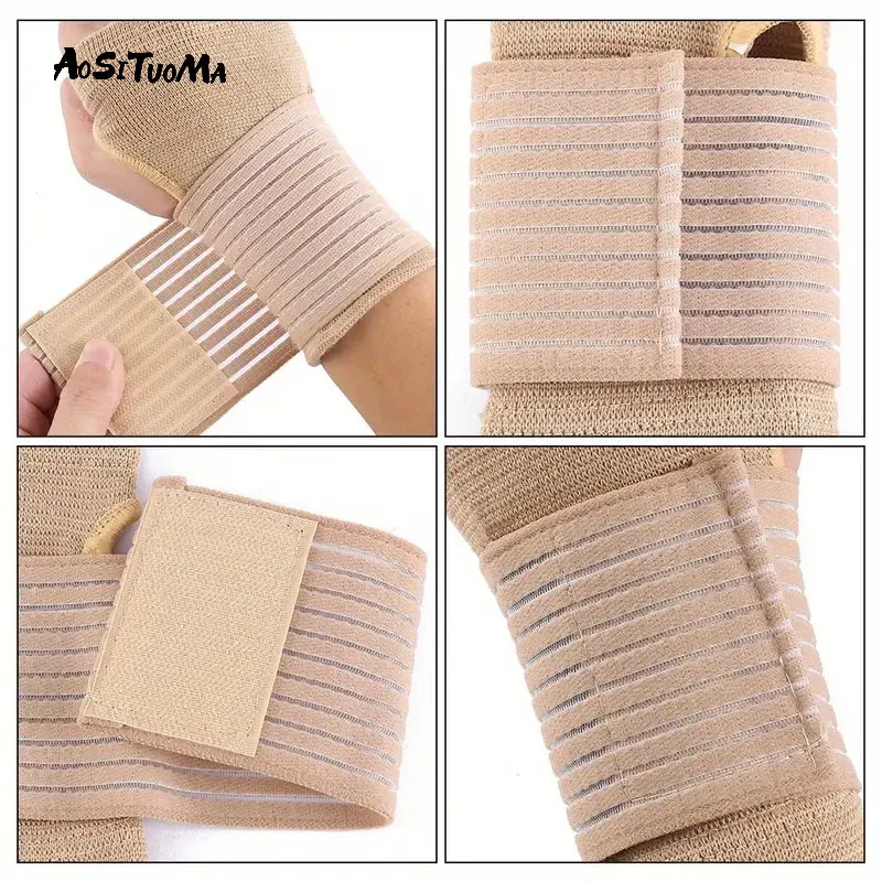 Elastic Bandage, Wrist Guard Support Arthritis Gloves, Sprain Band Wrist Protector Hand Brace Elastic Sports Safety Wristband