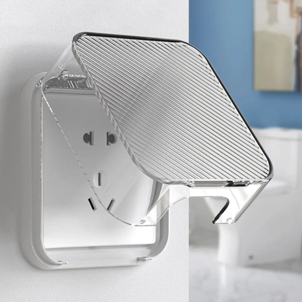Cubierta protectora de interruptor tipo 86, Protector de enchufe impermeable transparente, cubierta impermeable de interruptor autoadhesivo a prueba de salpicaduras