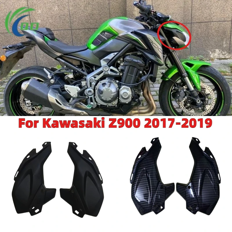 

Z900 Motorcycle Carbon Fiber Front Side Nose Cover Headlight Panel Fairing Injection Fit For Kawasaki Z 900 2017 2018 2019 ABS