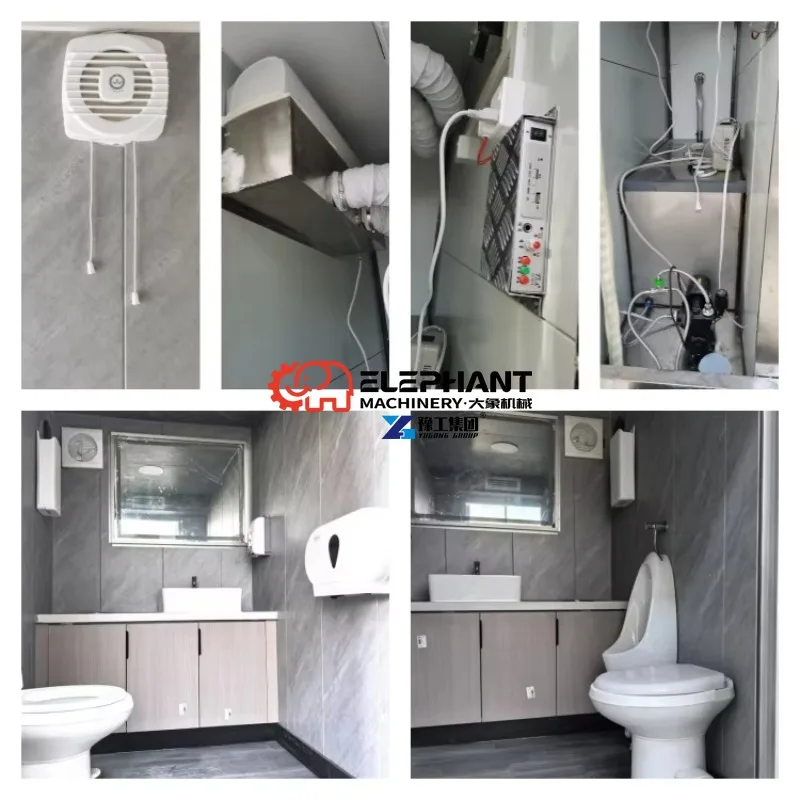Modern Portable Toilets Mobile Restrooms Outdoor Mobile Bathroom Trailer Washroom for Camping Construction Durable Toilet