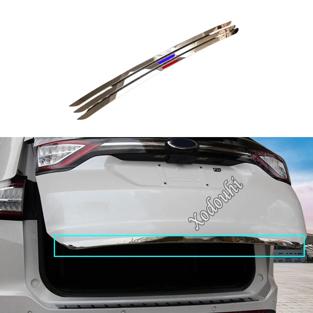 Für Ford Rand 2015 2016 2017 2018 2019 Auto Abdeckung Trim Zurück Schwanz Hinten Trim Stoßstange Stamm Stoßfänger Form Lampe rahmen Teile Haube 1PCs